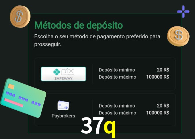 O cassino 37q oferece uma grande variedade de métodos de pagamento